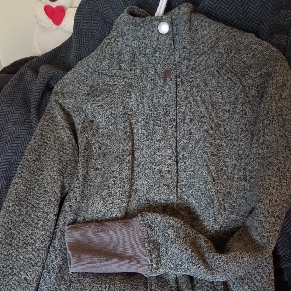 Gray High-Neck Sweater